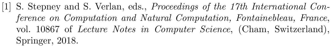 BibTeX example: proceedings citation style ieeetr